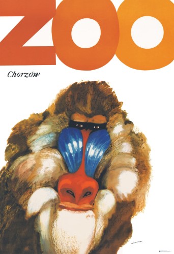 zoo-chorzow-mandryl-marek-mosinski-polski-plakat.