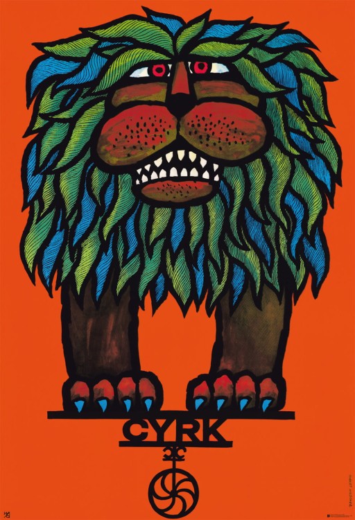 cyrk-lisciasty-lew-hubert-hilscher-polski-plakat.